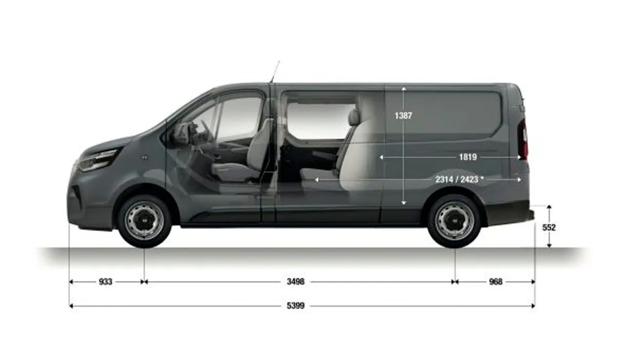 Nissan Primastar Combi 9 L2H1 N-Connecta 150CV II nuevo en renting — Trasera